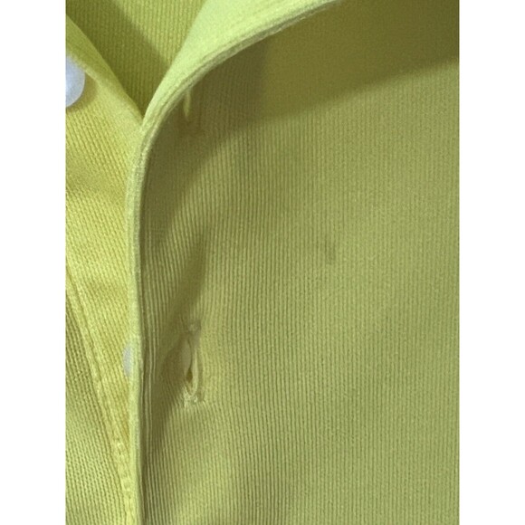 Nike Golf Dri Fit Polo XL Yellow Swoosh Logo Activewear Classic Pop Collar - Picture 5 of 14